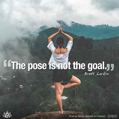 The pose is not the goal.